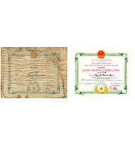 Phục hồi bằng khen cực khó giá 600.000, chưa khung.