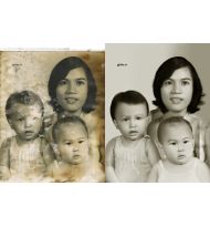 Hình ba người trắng đen [30x40] giá 700.000