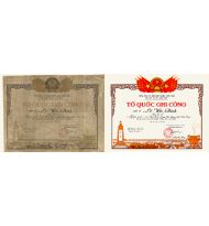 Phục hồi bằng khen cực khó giá 600.000, chưa khung.