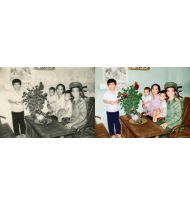 Hình 4 người trắng đen lên màu [30x40] giá 800.000 chưa khung