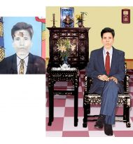 Hình ghép bàn ghế [20x30] giá 300.000 chưa khung