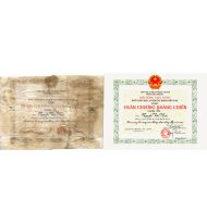 Phục hồi bằng khen cực khó giá 600.000, chưa khung.